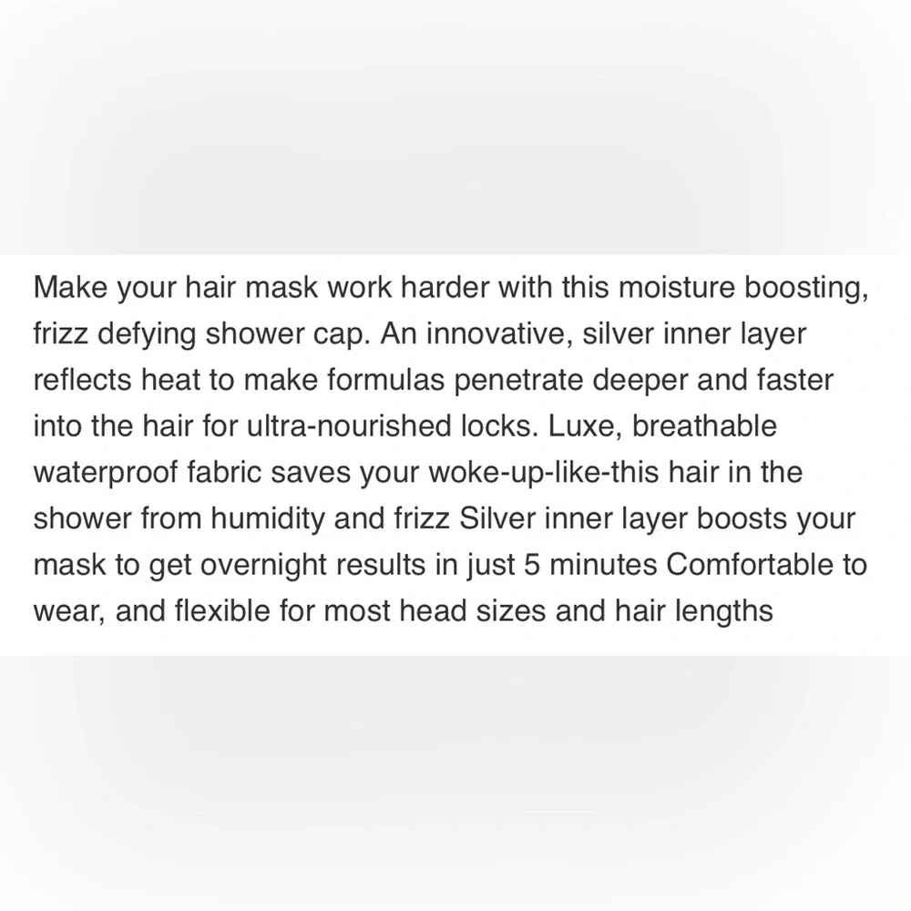 Coco & Eve moisture boost shower cap